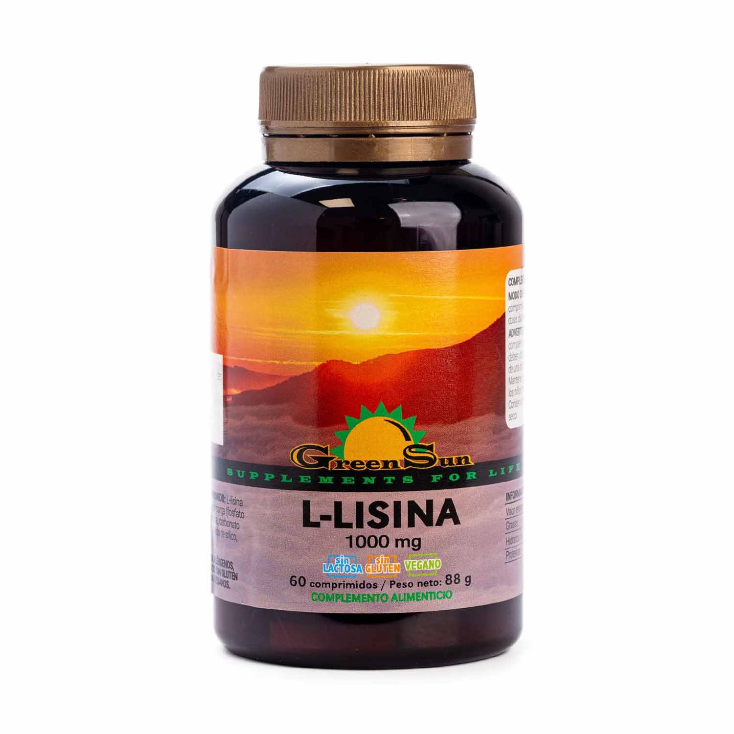 L-Lisina 1000mg 60 comprimidos Green Sun
