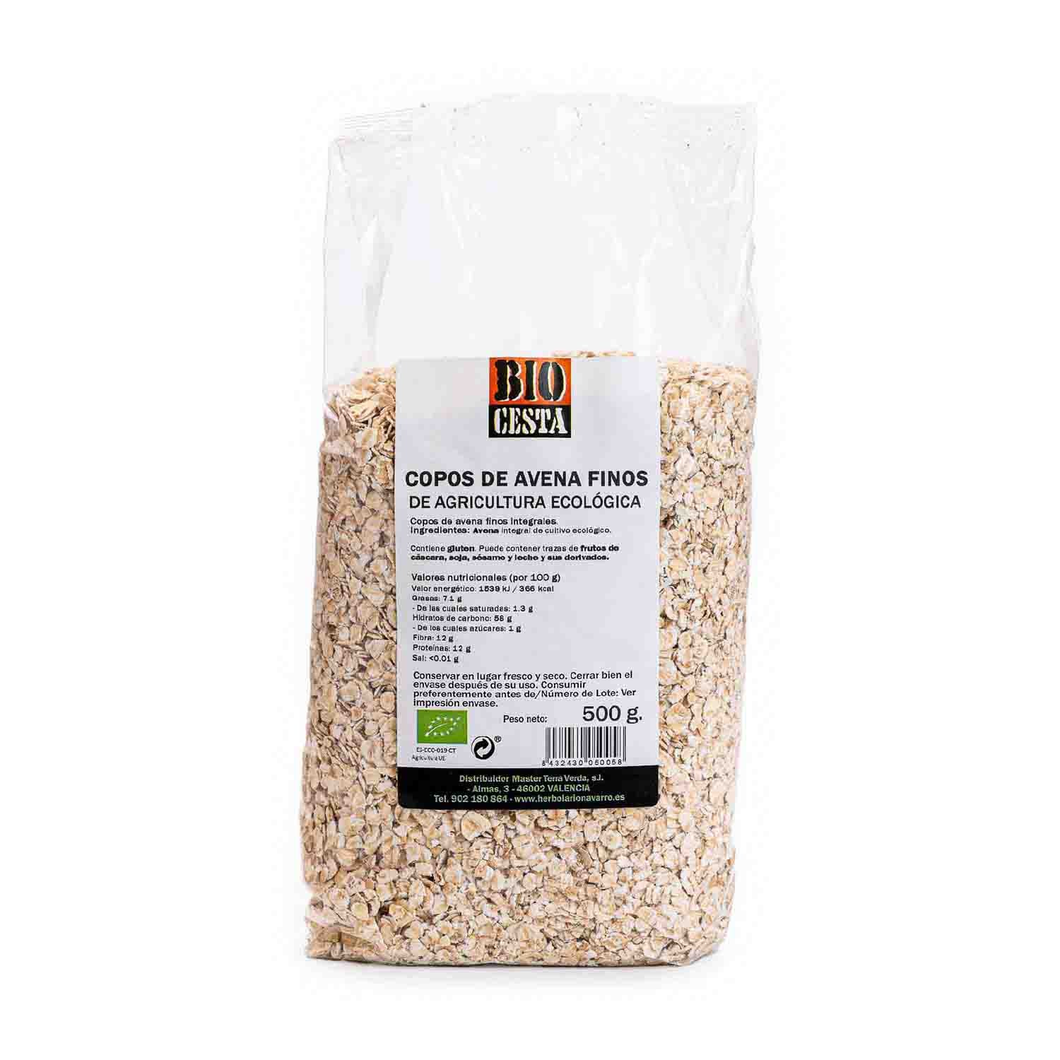Copos de Avena Finos 500g Bio Cesta