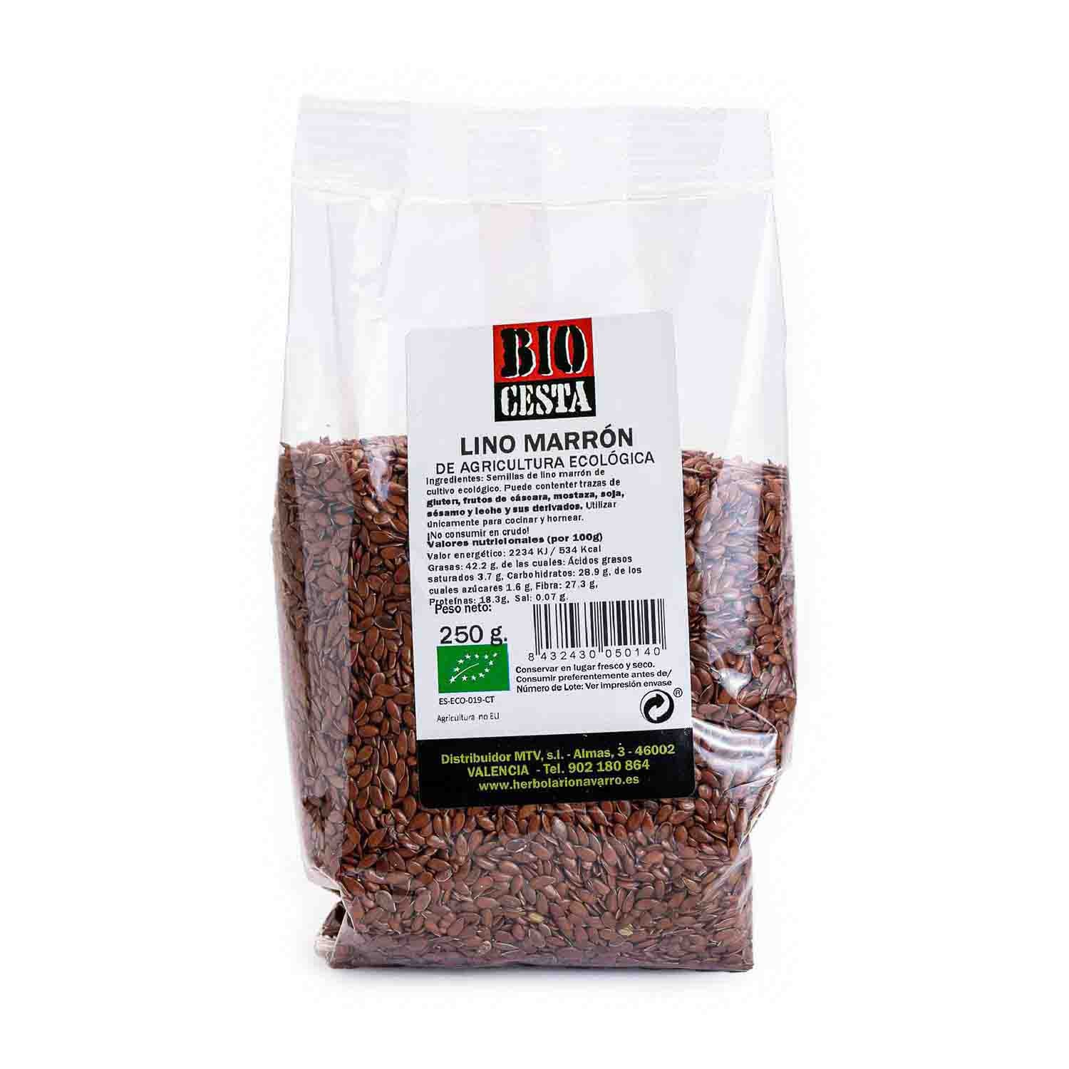 Lino marrón bio 250g Bio Cesta