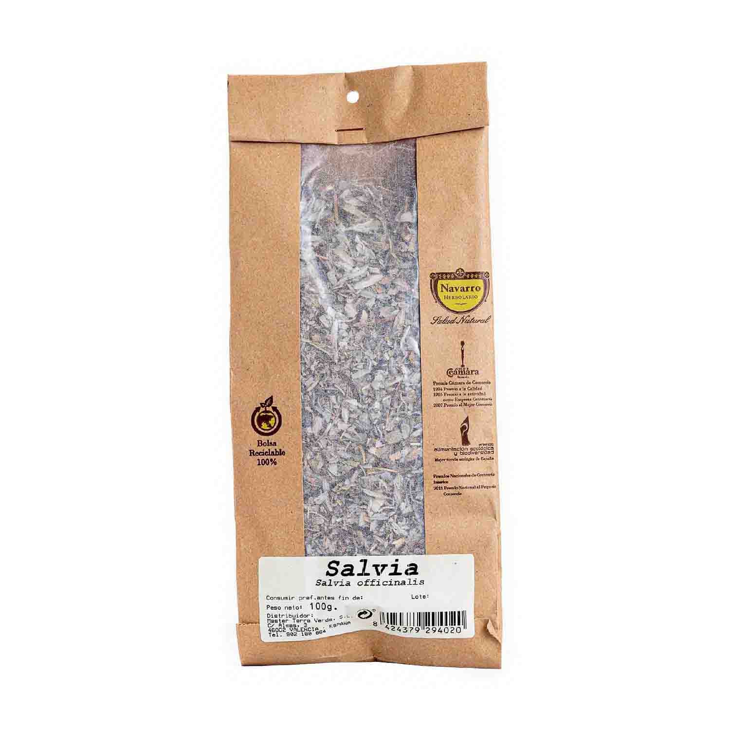 Salvia a granel para infusión 100g Herbolario Navarro