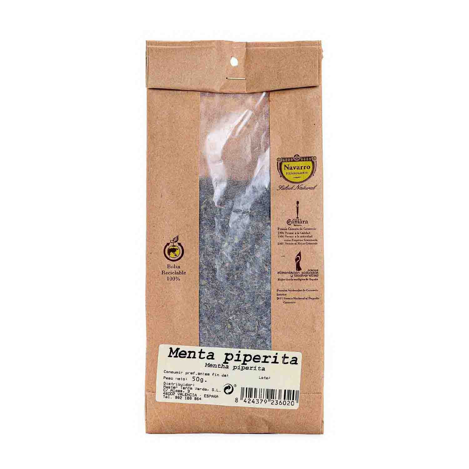 Menta piperita a granel para infusión 50g Herbolario Navarro