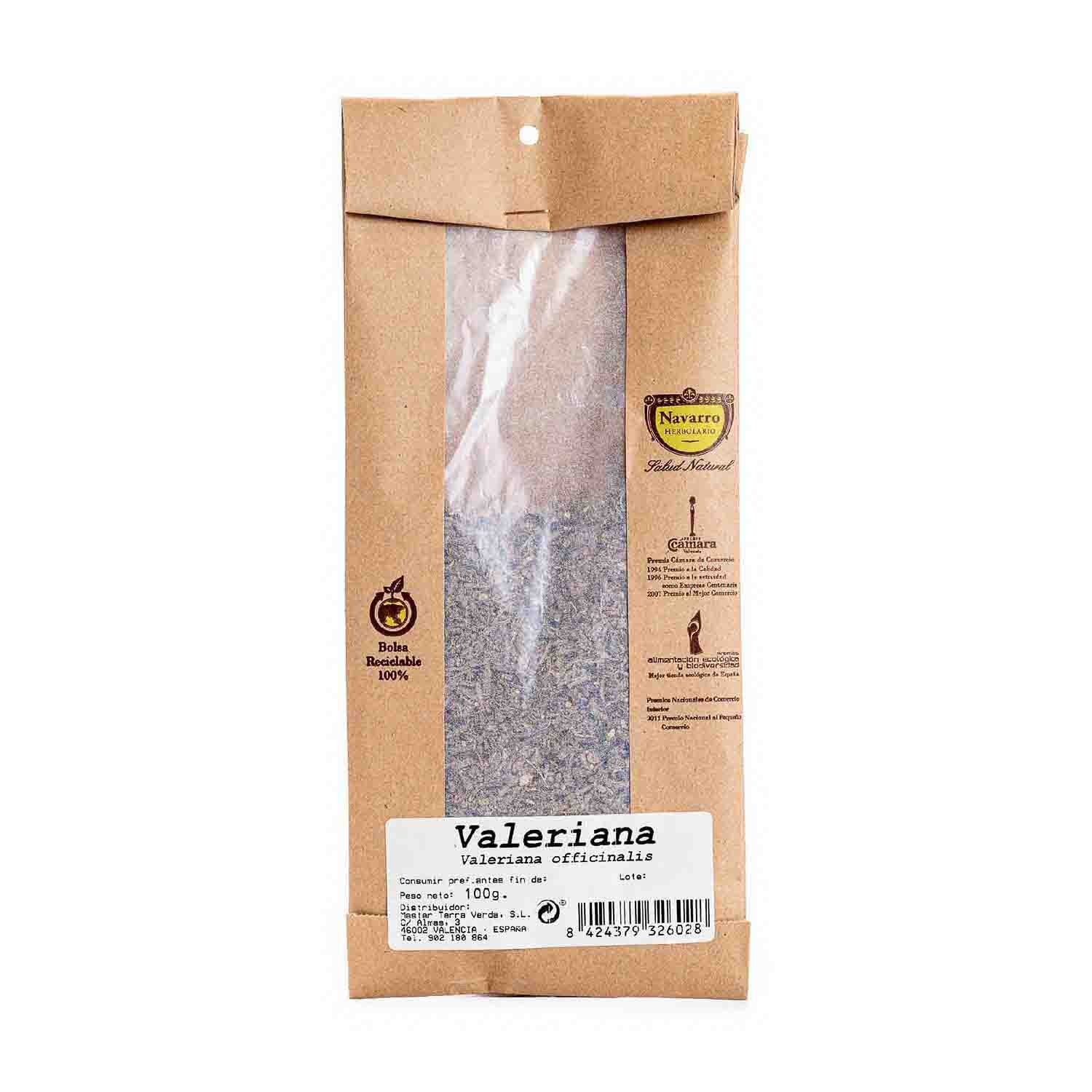 Valeriana a granel para infusión 100g Herbolario Navarro