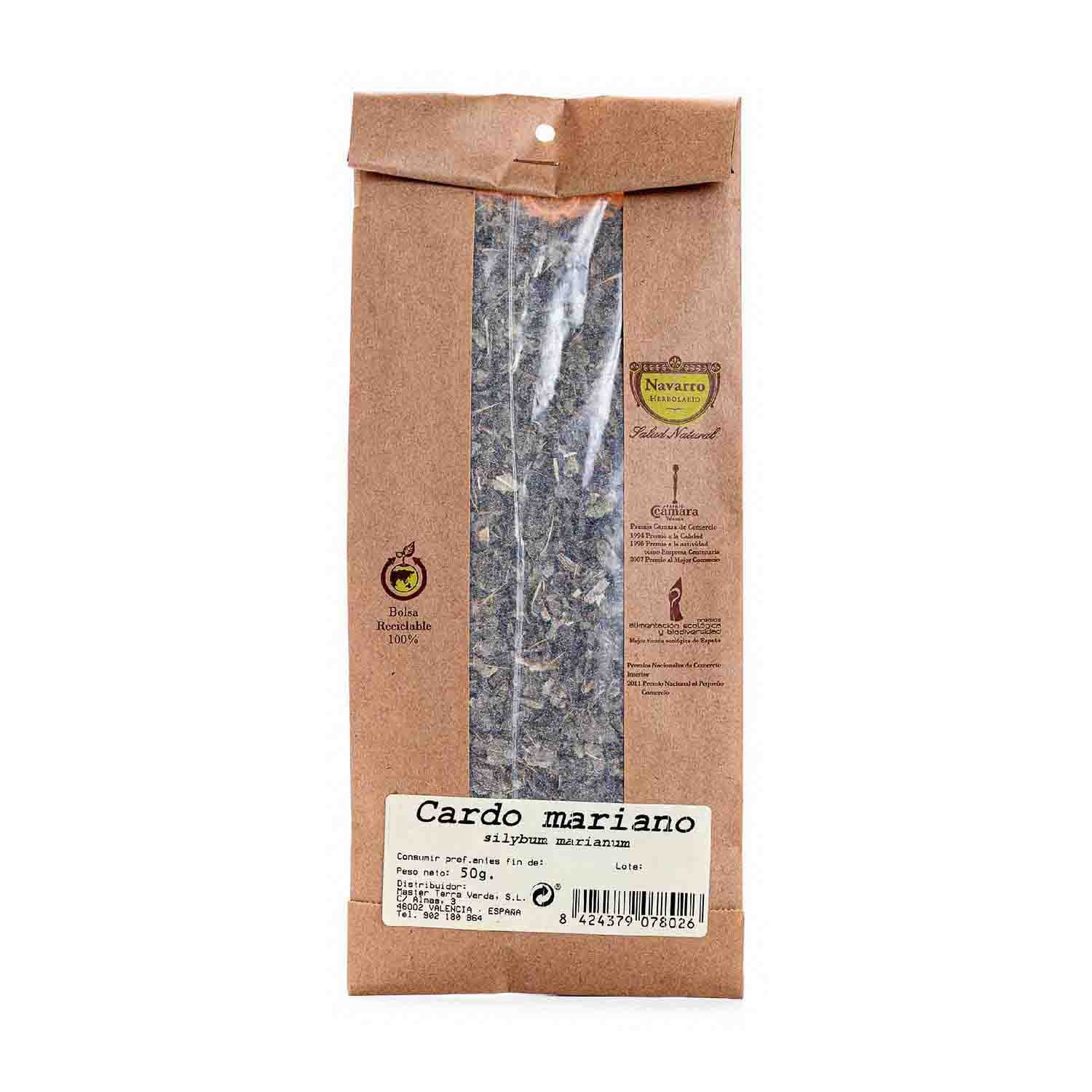 Cardo mariano a granel para infusión 50g Herbolario Navarro