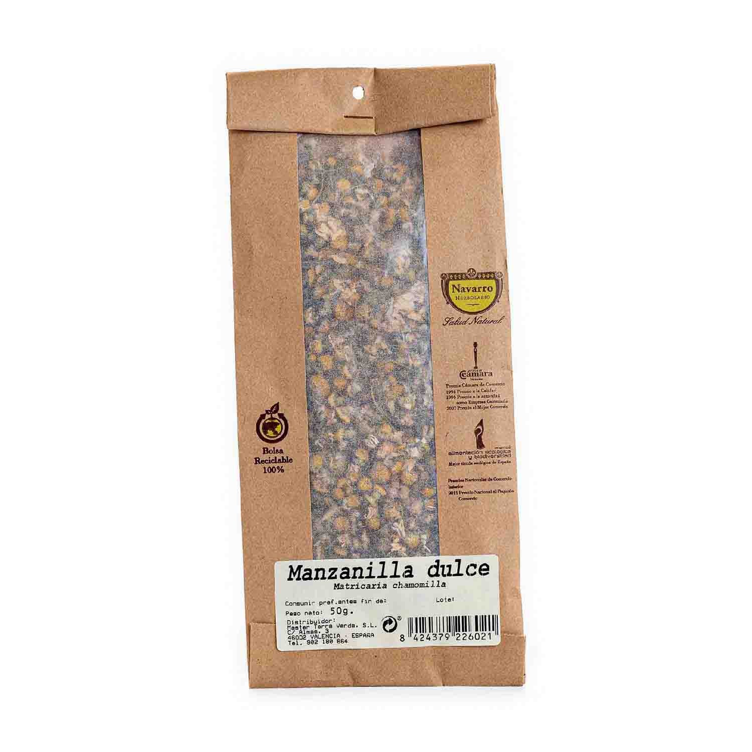 Manzanilla a granel para infusión 50g Herbolario Navarro