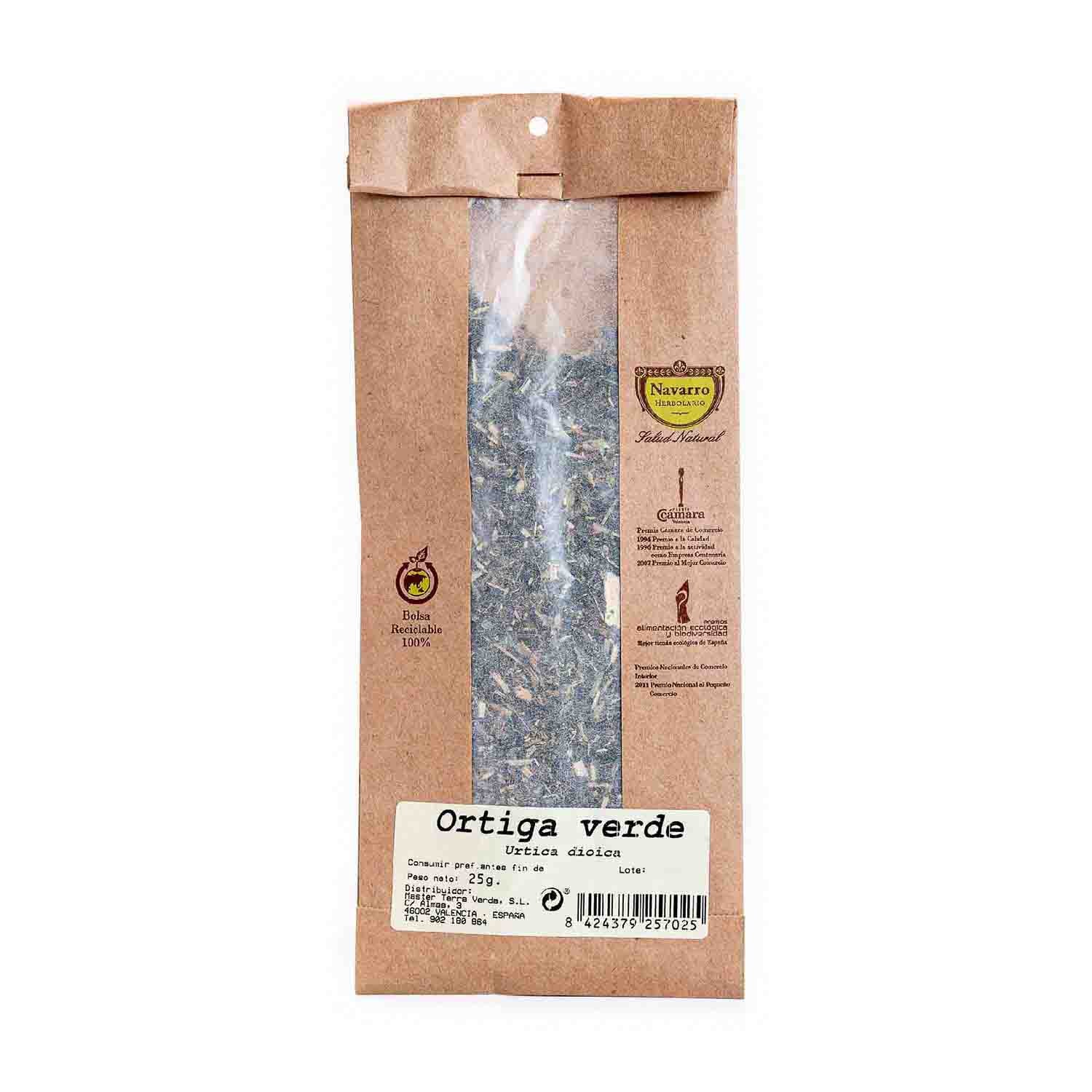 Ortiga verde a granel para infusión 25g Herbolario Navarro