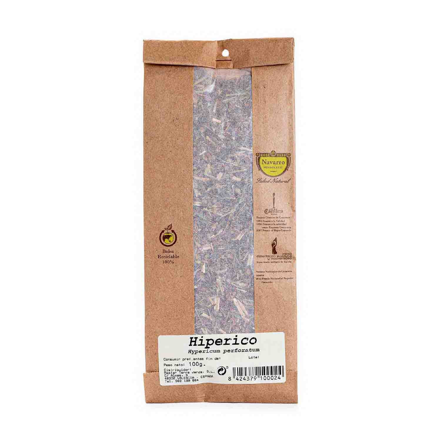 Hipérico a granel para infusión 100g Herbolario Navarro