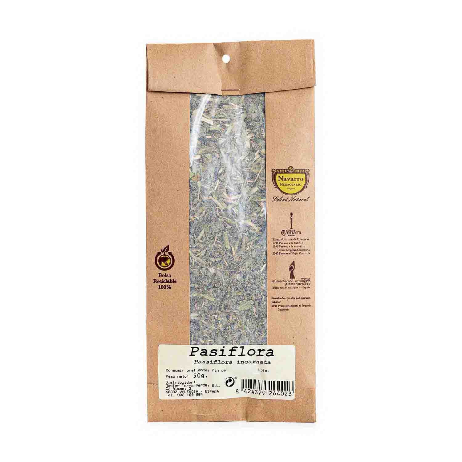 Passiflora incarnata granel para infusión 50g Herbolario Navarro