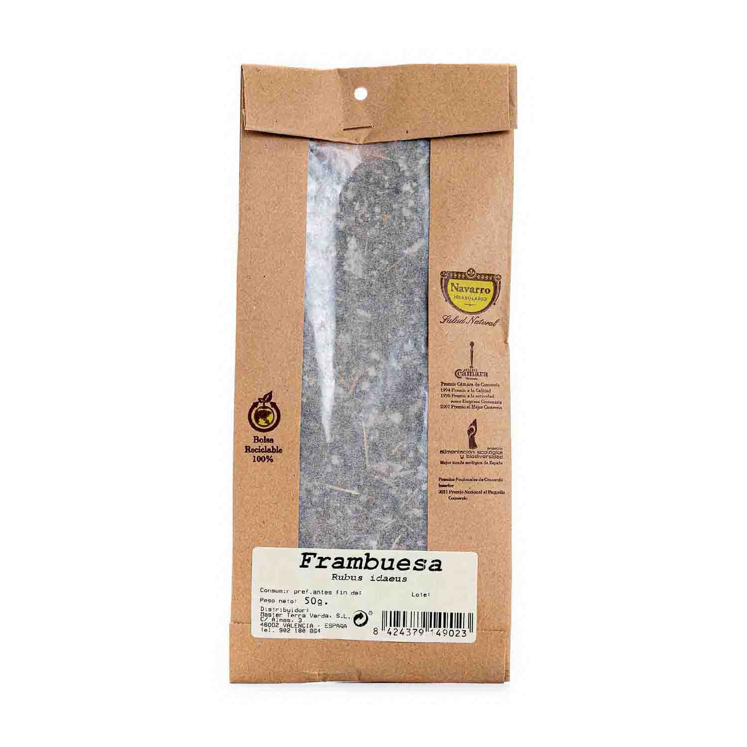 Frambuesa en hojas a granel para infusión 50g Herbolario Navarro