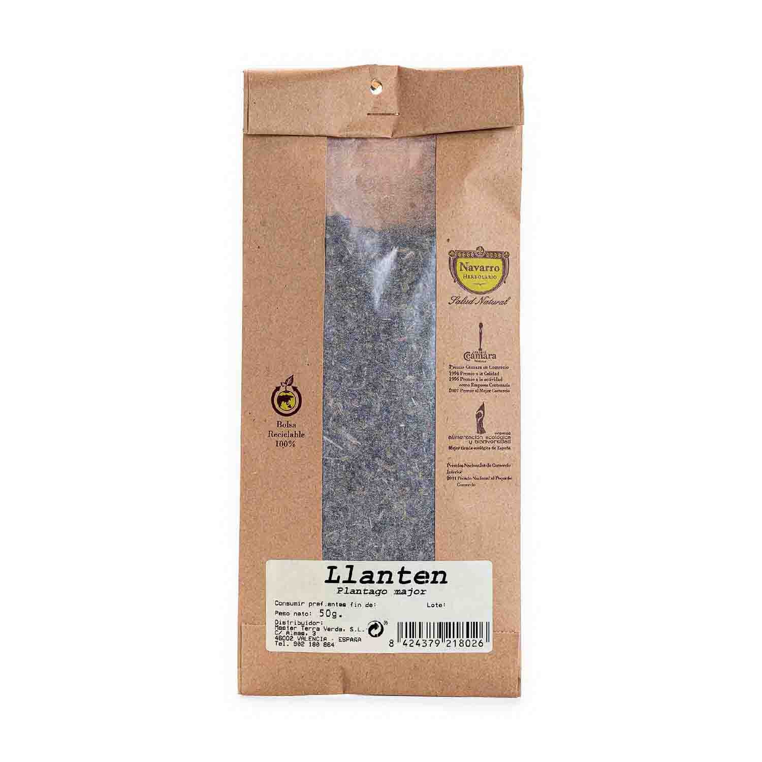 Llantén a granel para infusión 50g Herbolario Navarro