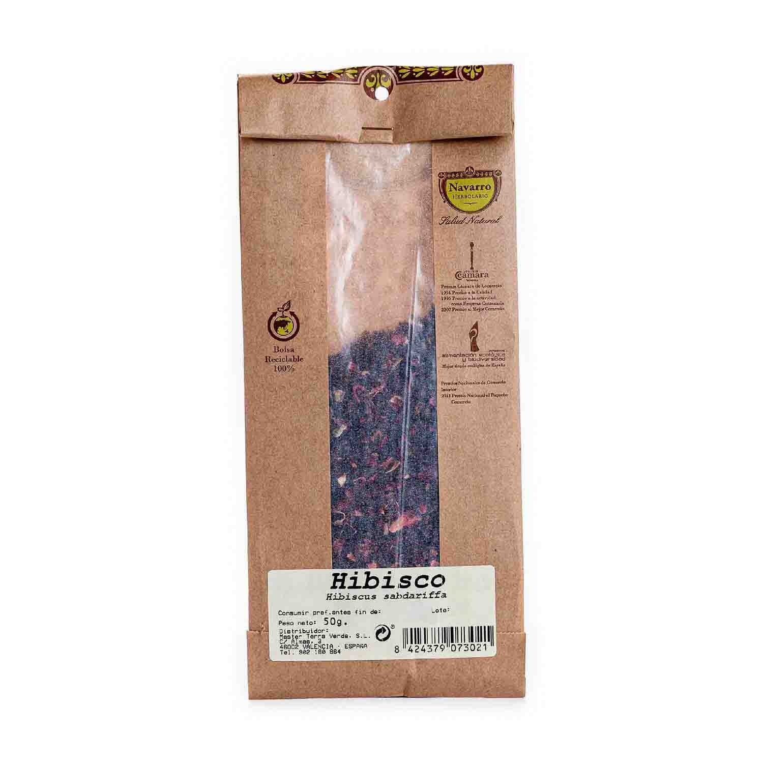 Hibisco a granel para infusión 50g Herbolario Navarro