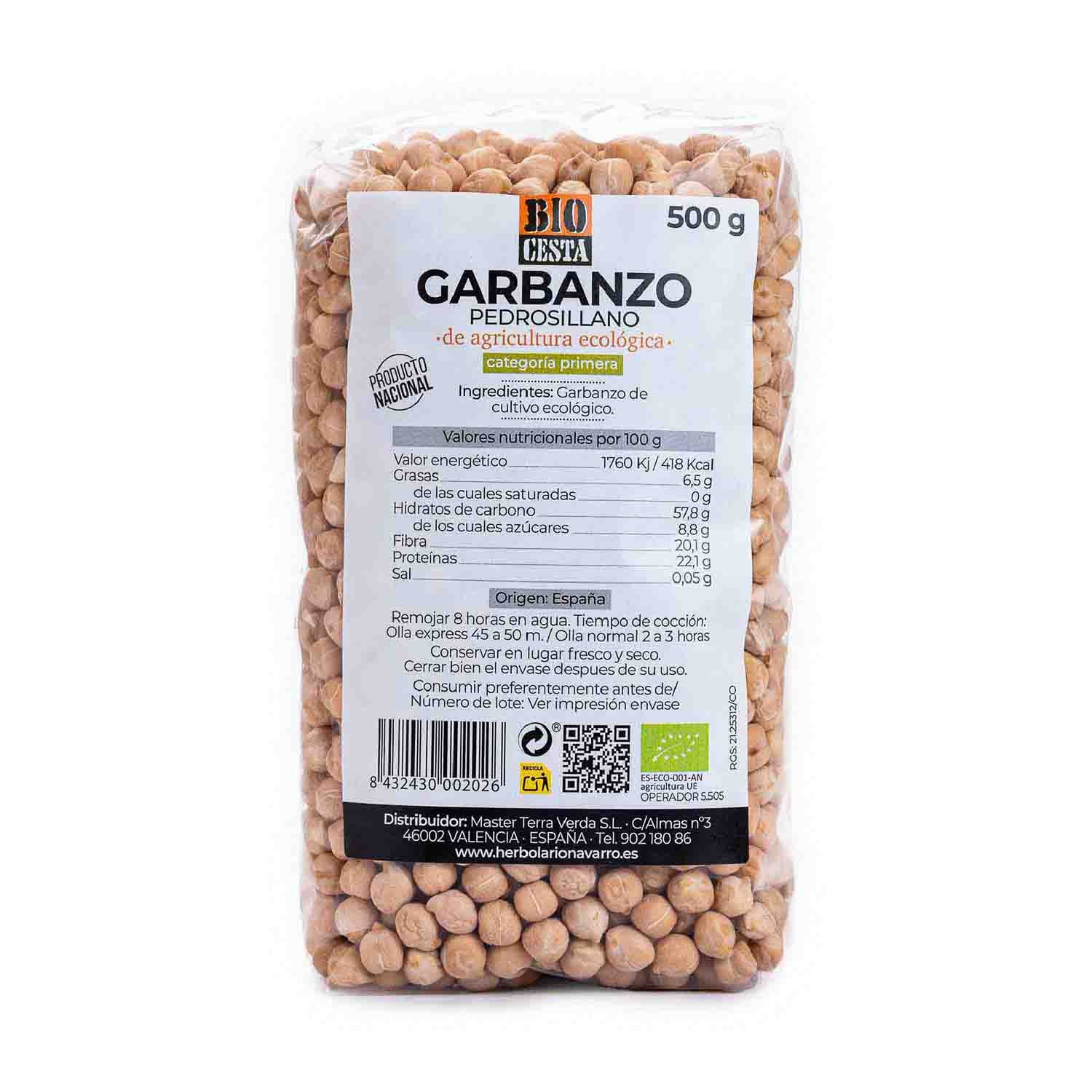 Garbanzos bio 500g Bio Cesta