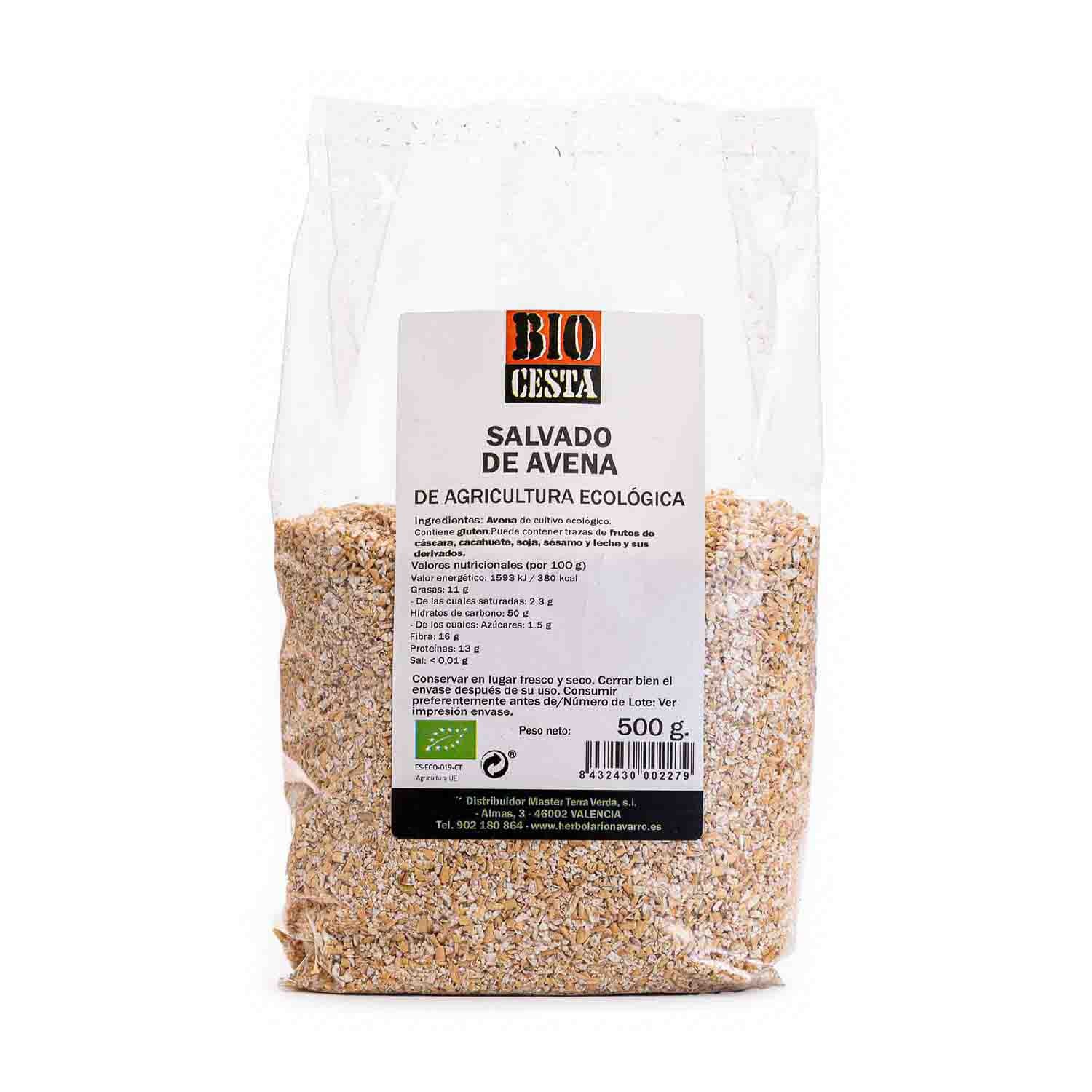 Salvado de avena bio 500g Bio Cesta