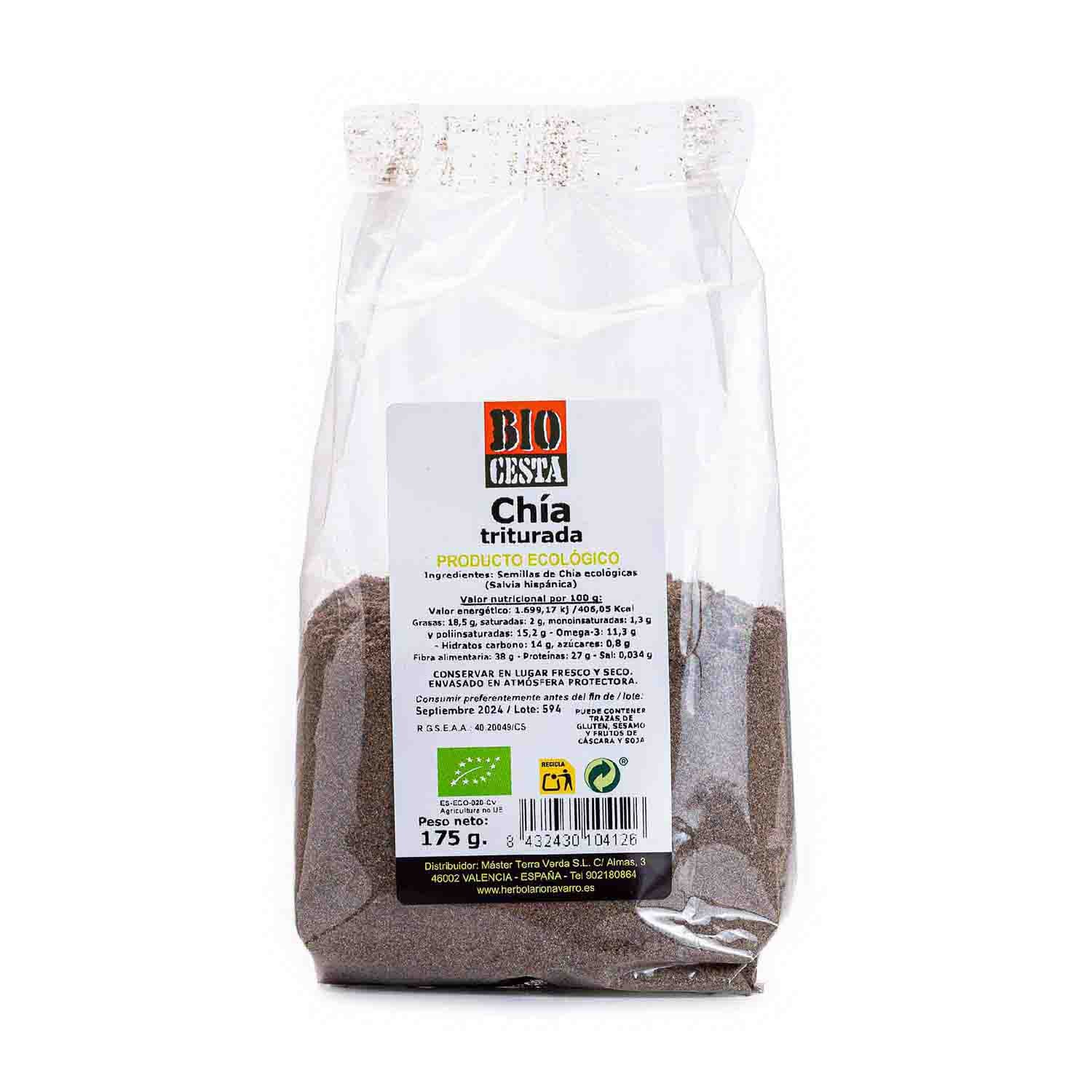 Semilla de chía triturada 175g Bio Cesta