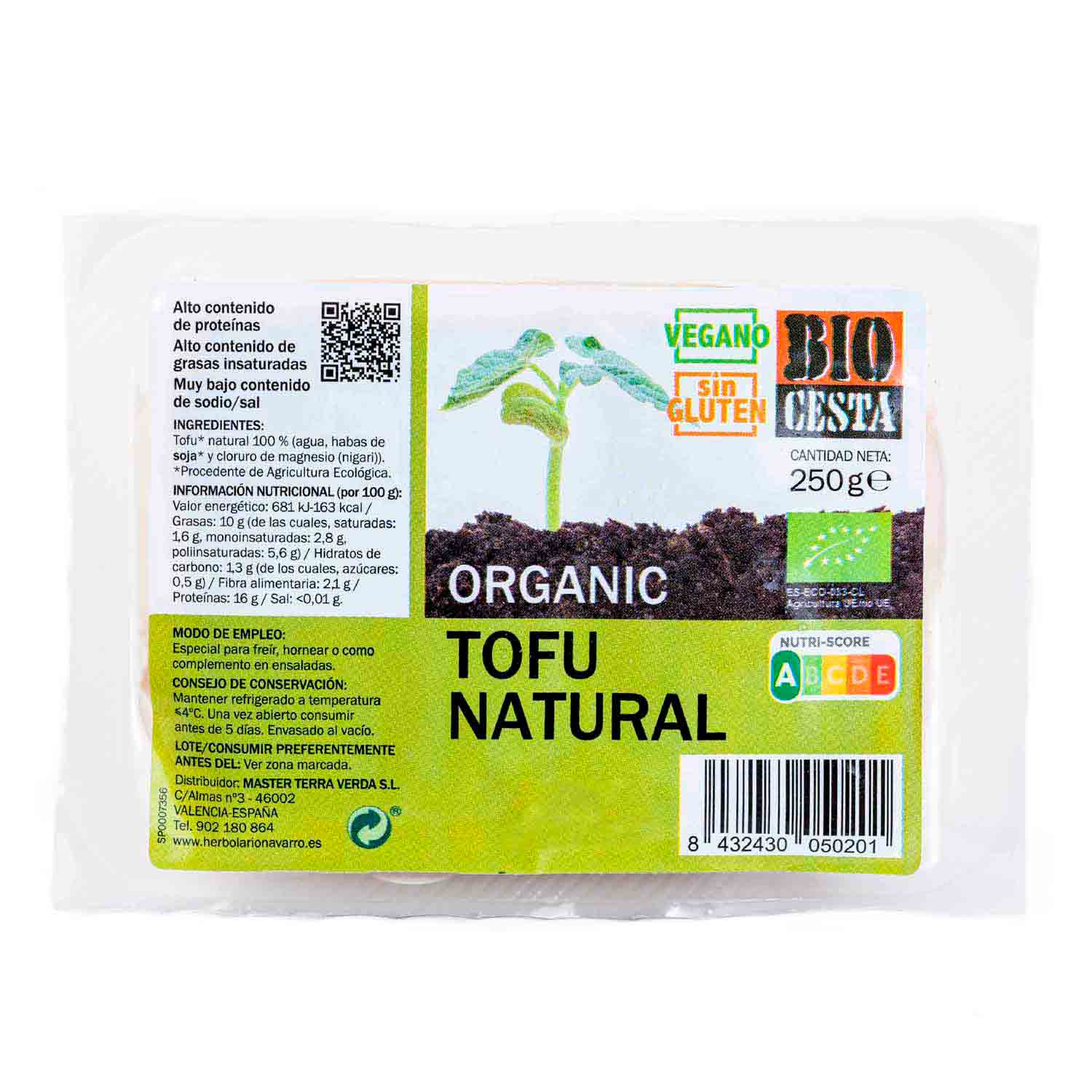 Tofu Natural Fresco 250g Bio Cesta
