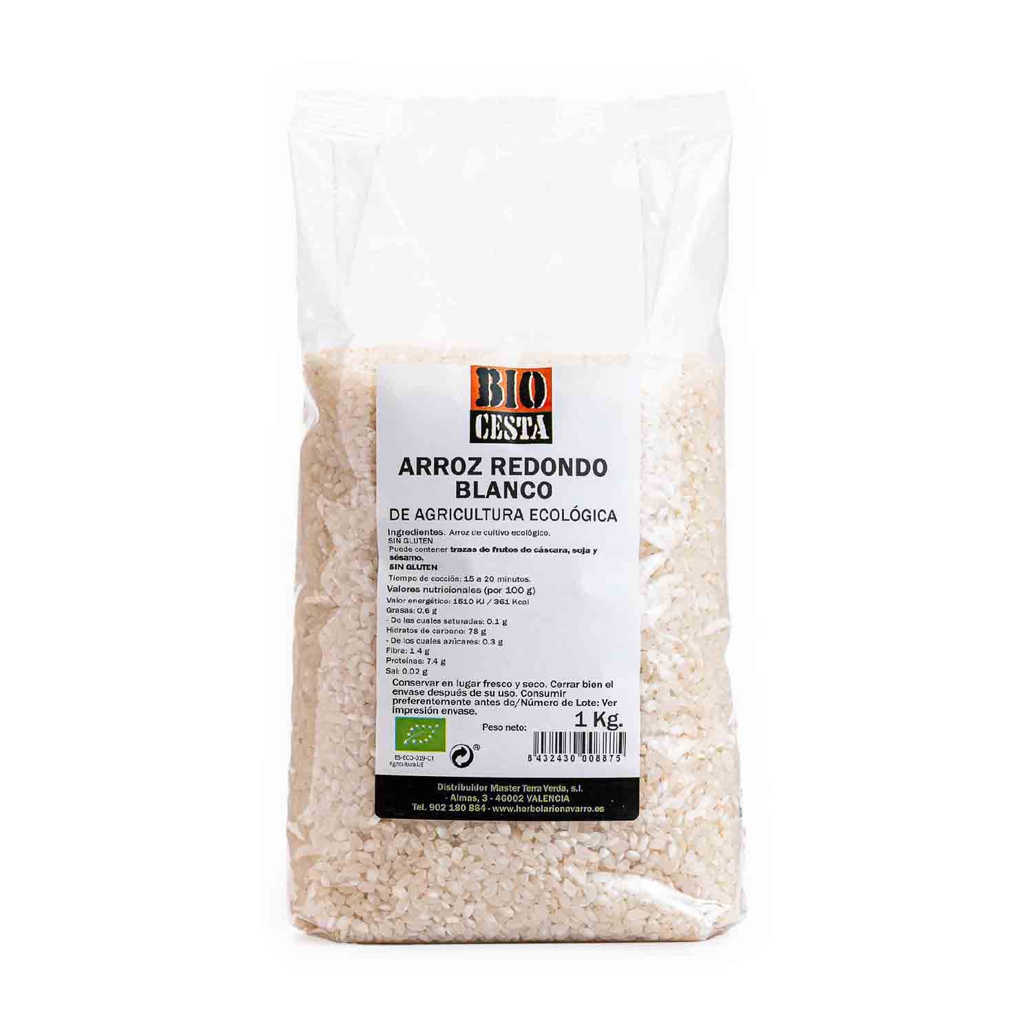 Arroz redondo blanco 1kg Bio Cesta