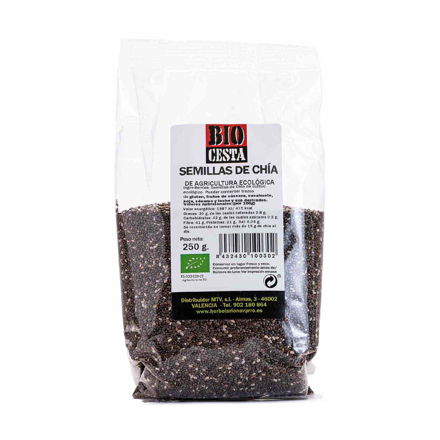 Semillas de chía 250g Bio Cesta
