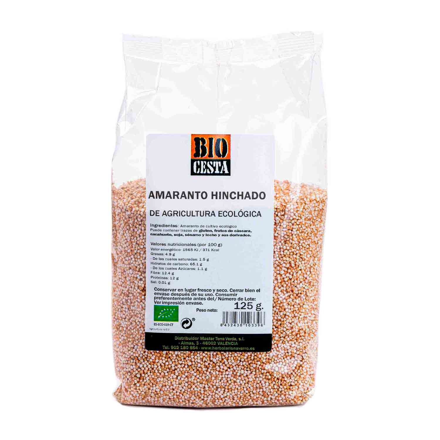 Amaranto hinchado 125g Bio Cesta