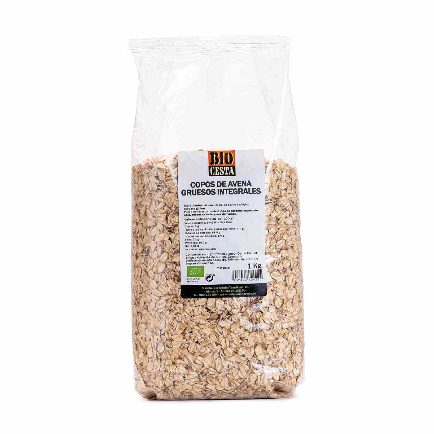 Copos de Avena Gruesos 1kg Bio Cesta