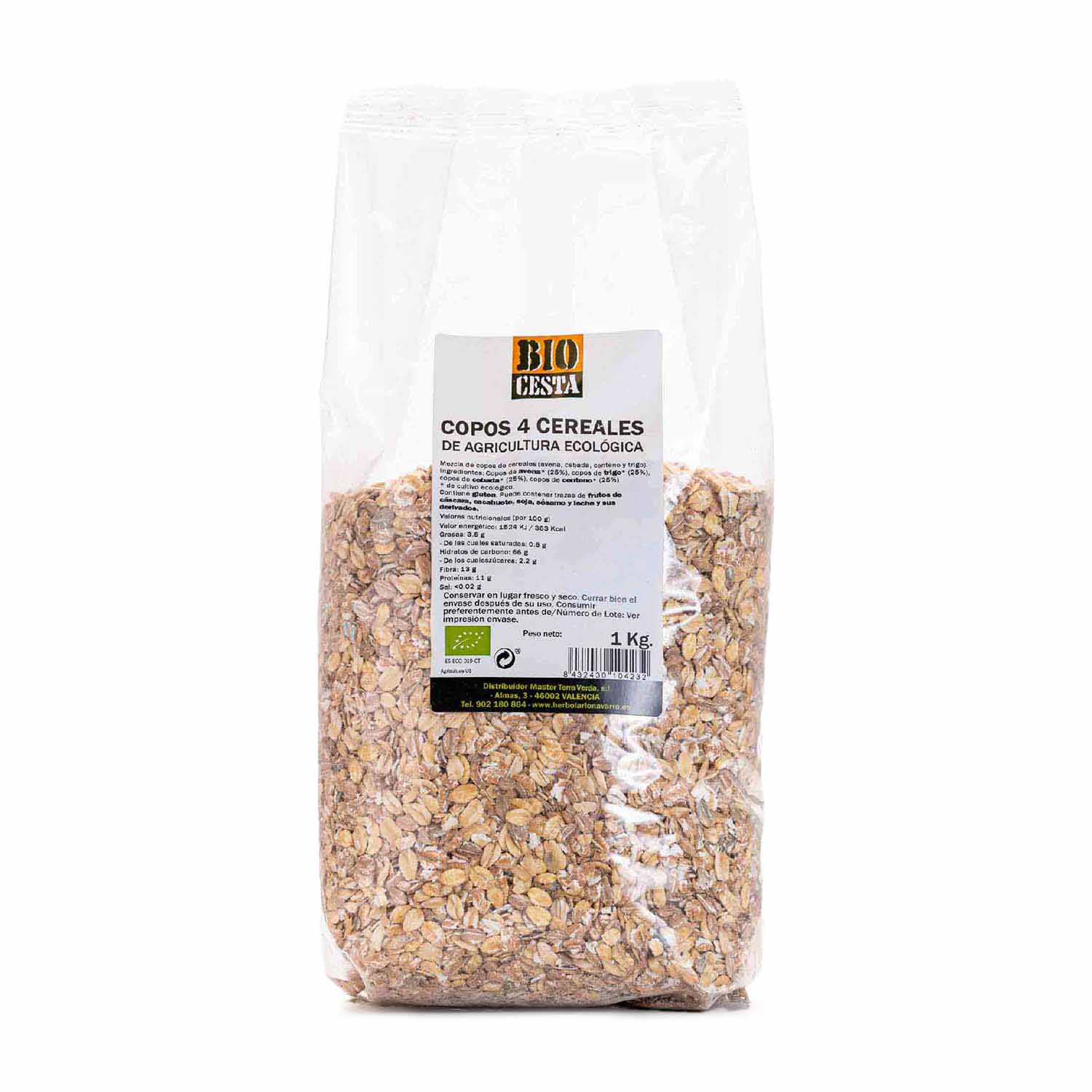 Copos con 4 Cereales 1kg Bio Cesta
