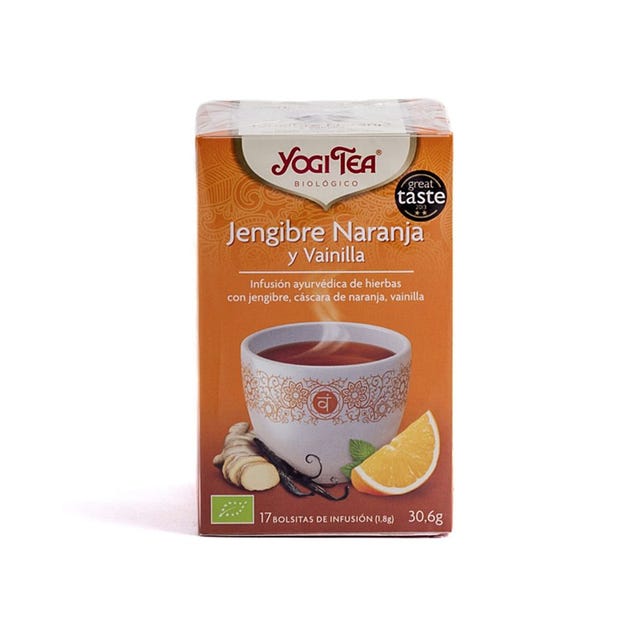 Infusión Jengible Naranja y Vainilla 17 filtros Yogi Tea