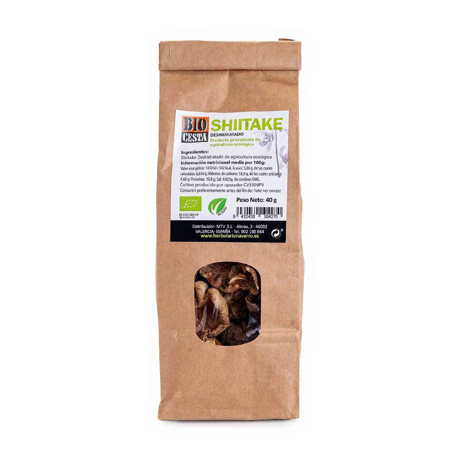 Shiitake deshidratado 40g Bio Cesta