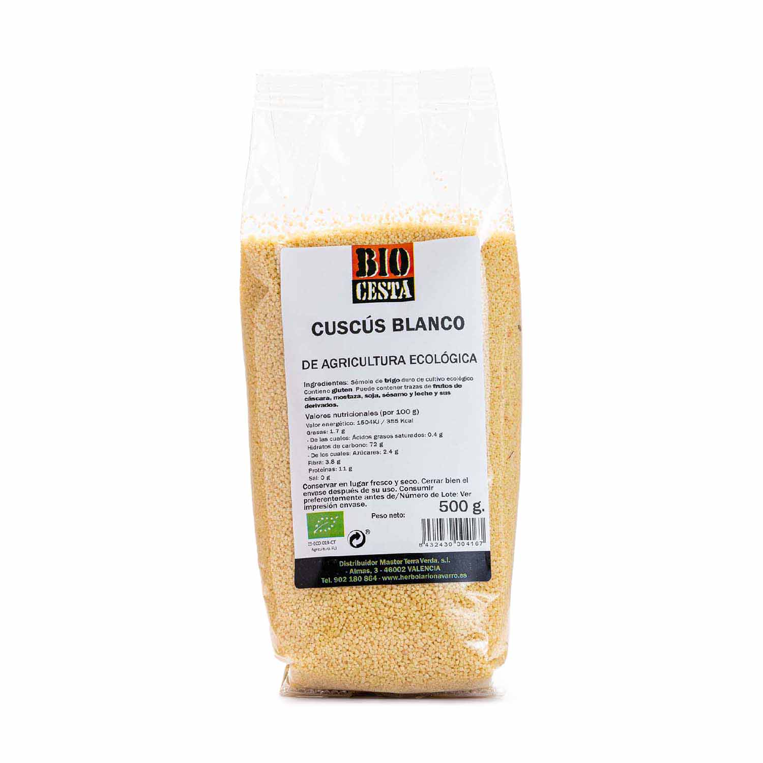 Cuscús blanco bio 500g Bio Cesta
