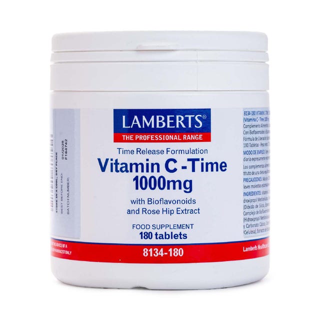Vitamina C Bioflavonoides y Escaramujo 180 comprimidos Lamberts