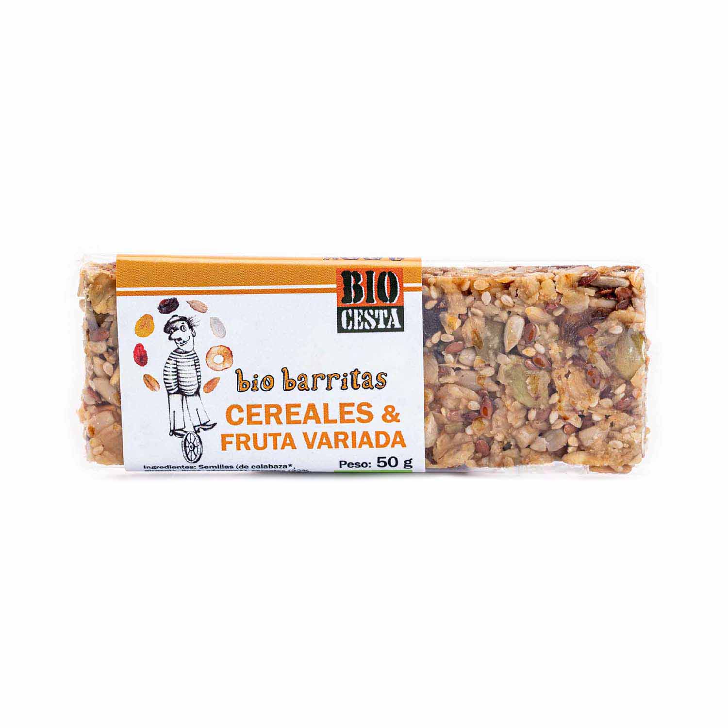 Barritas de cereales con frutas 50g Bio Cesta