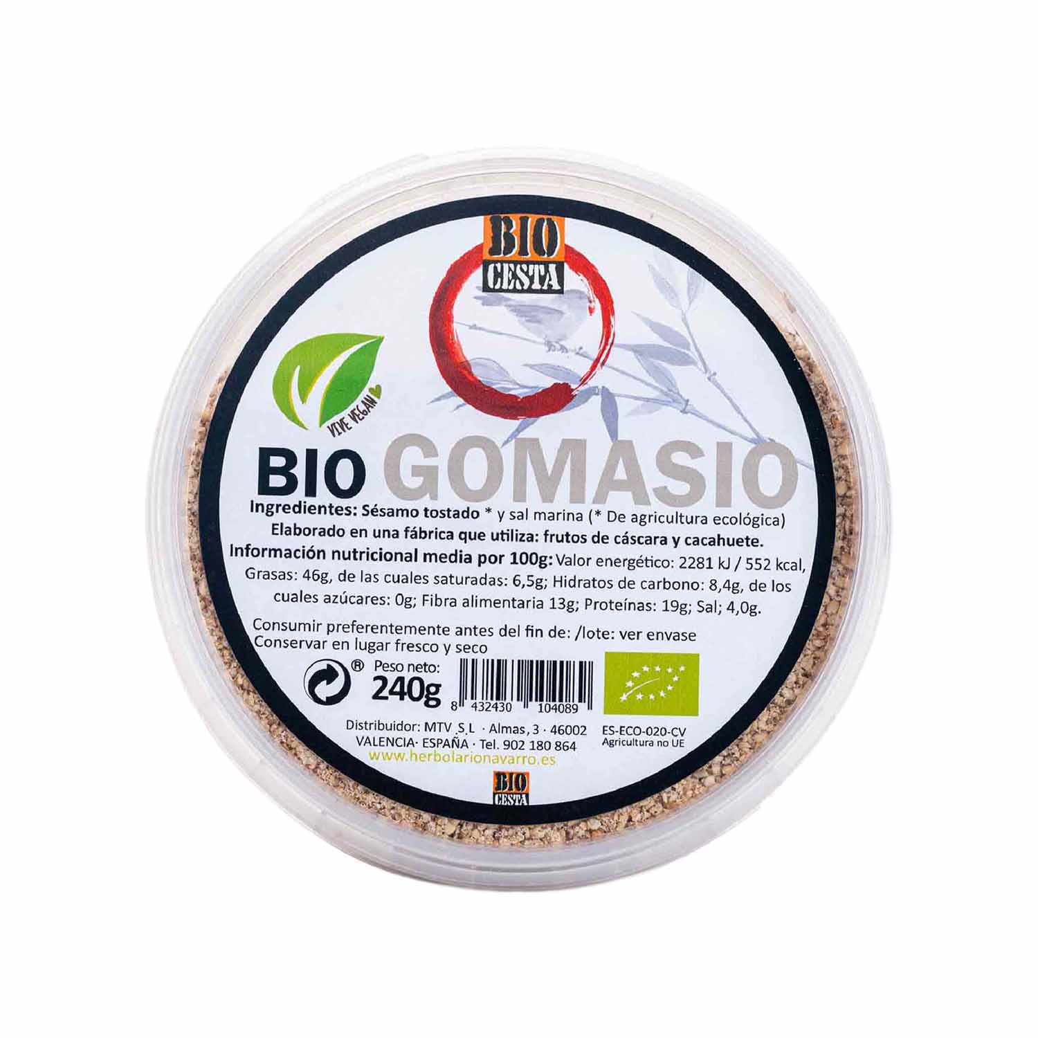 Gomasio de Sésamo y Sal Marina 240g Bio Cesta
