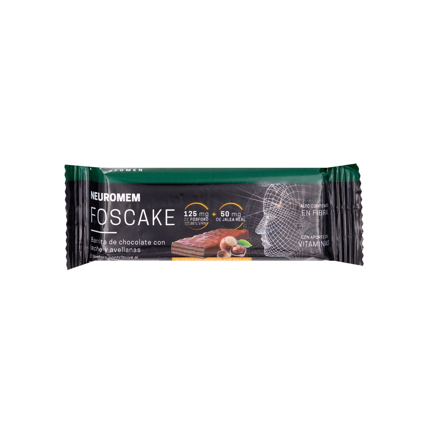 Barrita de Chocolate con Leche y Avellanas Foscake 35g Herbora