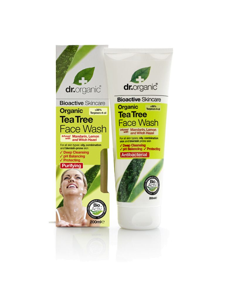 Gel Limpiador Facial con Árbol de Té 200ml Dr.Organic