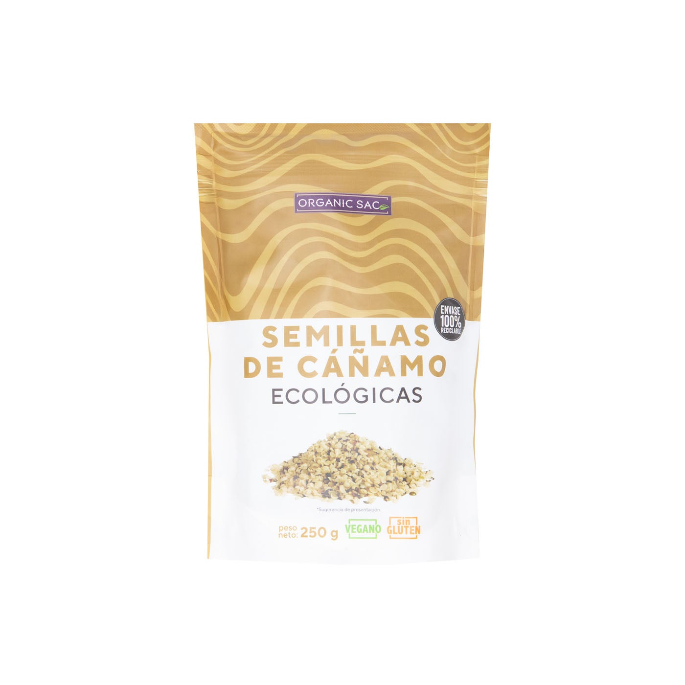 Semillas de cáñamo 250g Organic Sac
