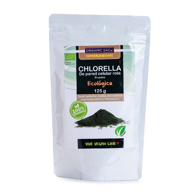 Chlorella 125g Organic Sac