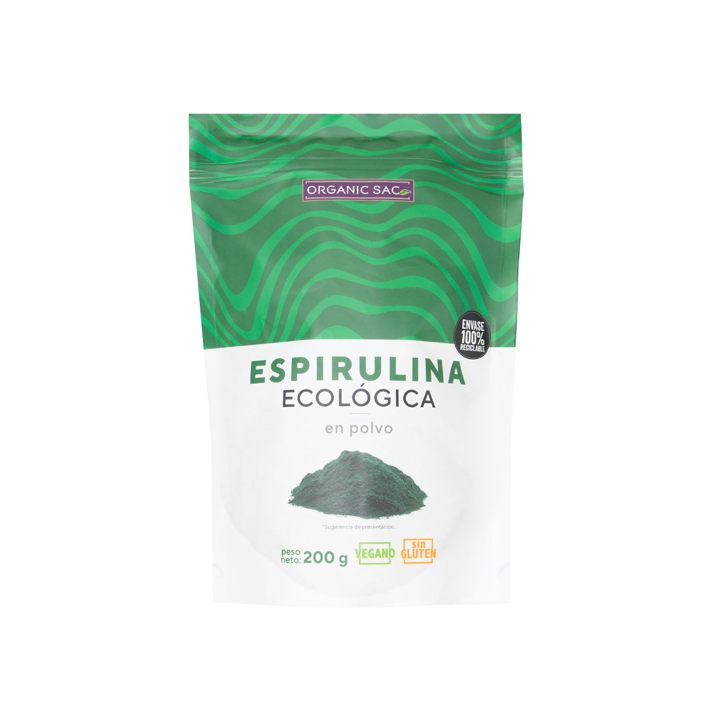 Espirulina en polvo ecológica 200g Organic Sac