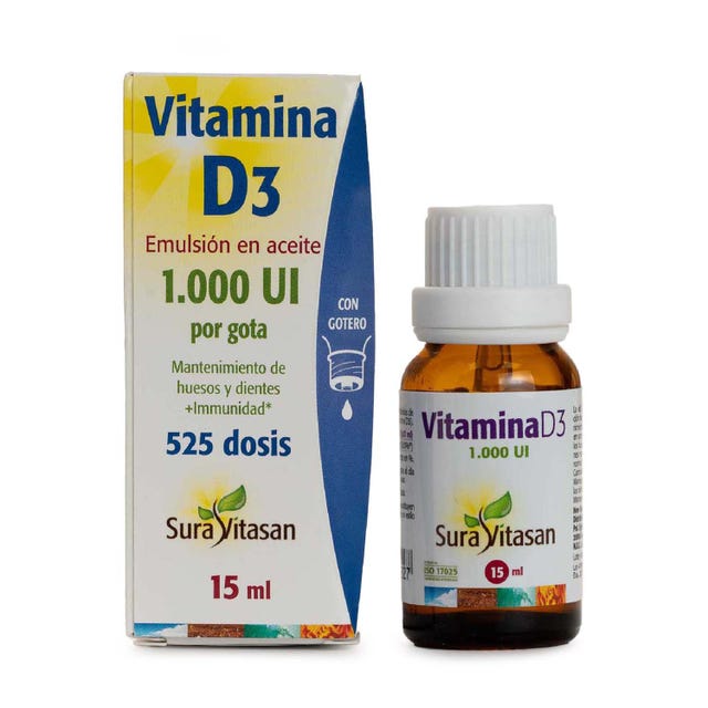 Vitamina D3 Gotas 1000 U.I. 15ml Suravitasan