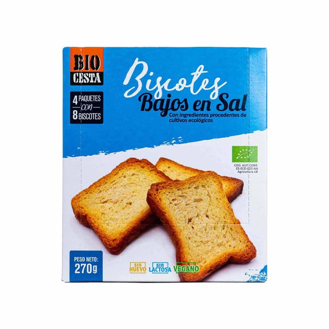 Pan tostado Biscotes sin sal eco 270g Bio Cesta