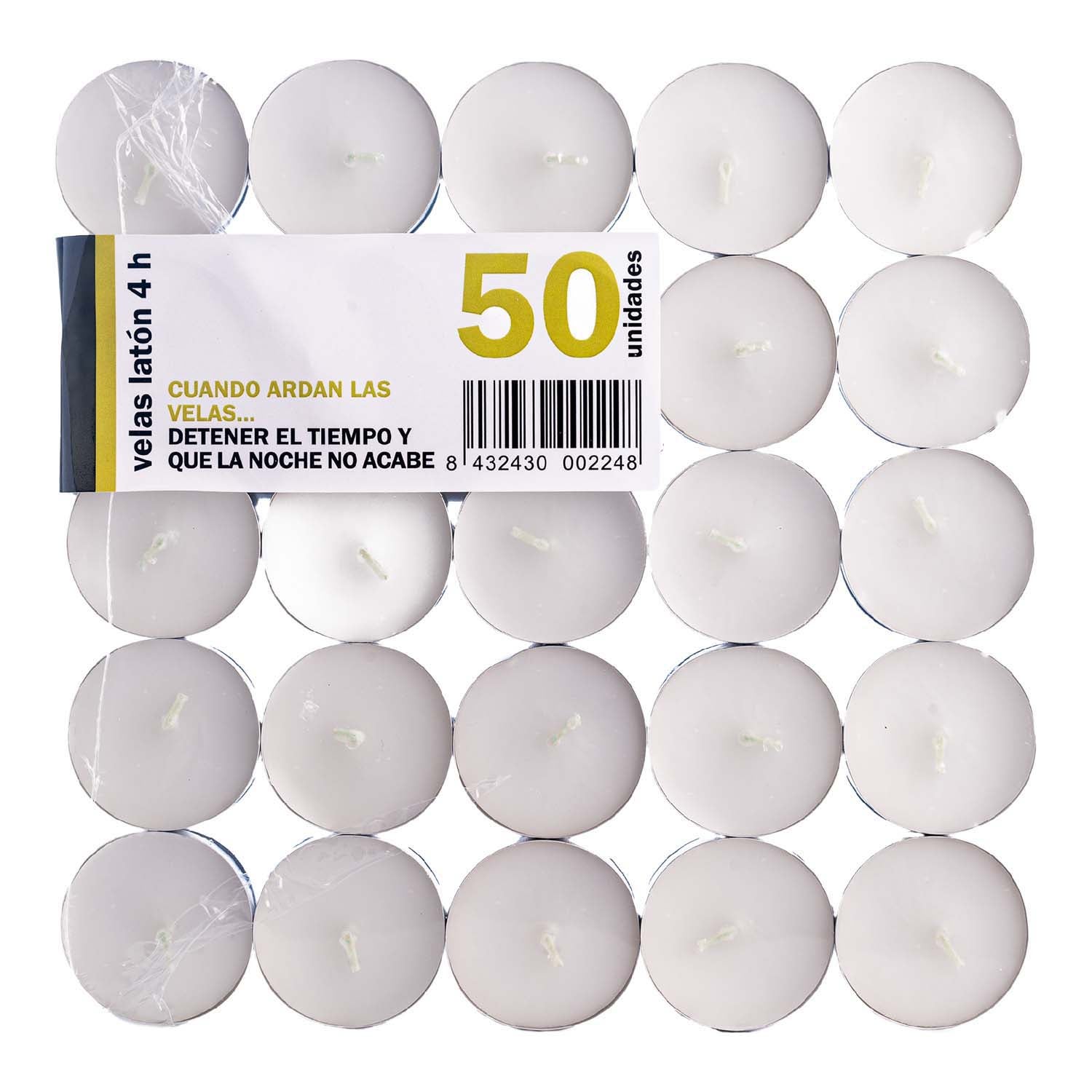 Vela de Latón 4 horas 50uds Herbolario Navarro