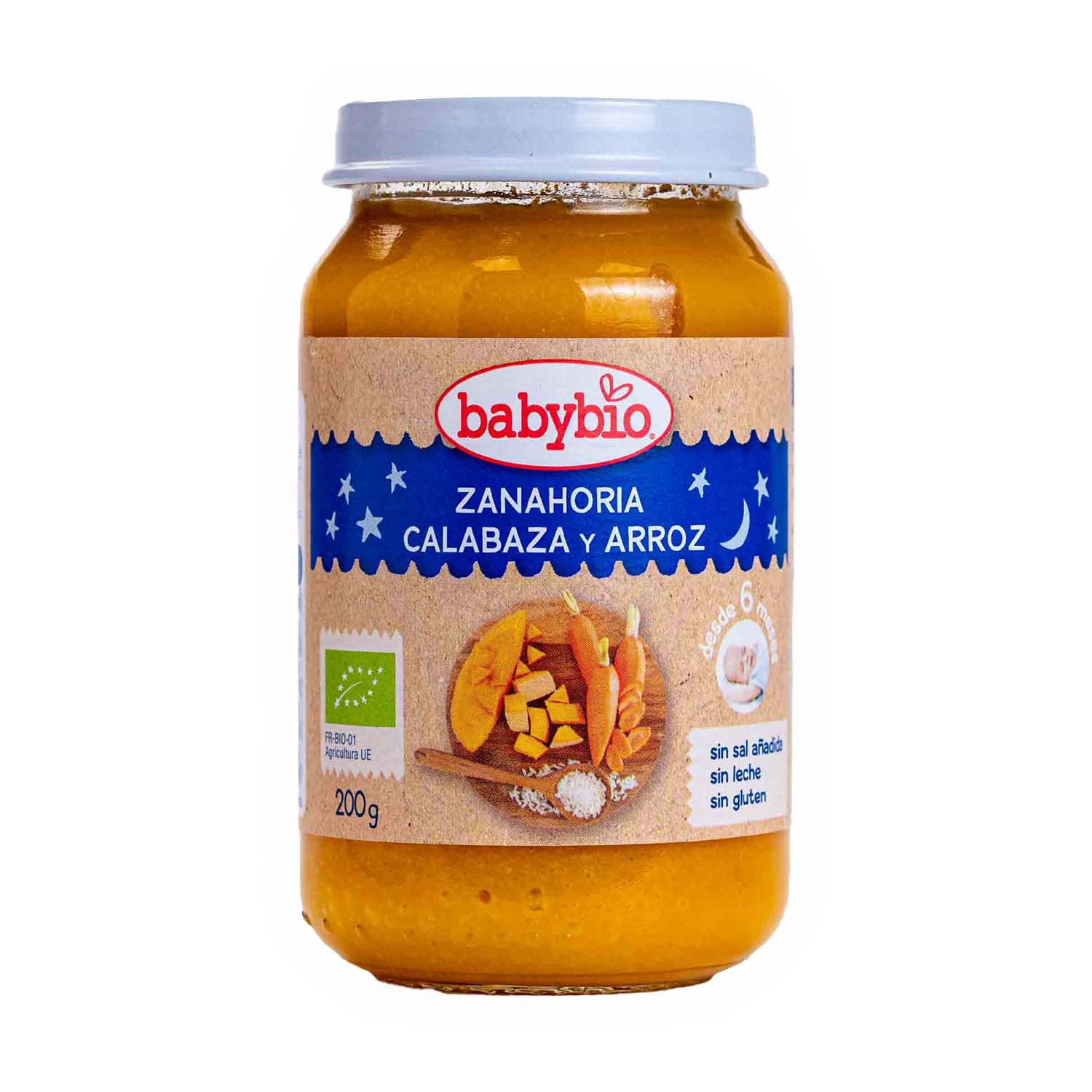 Potito Buenas Noches con zanahoria y calabaza 200g Babybio