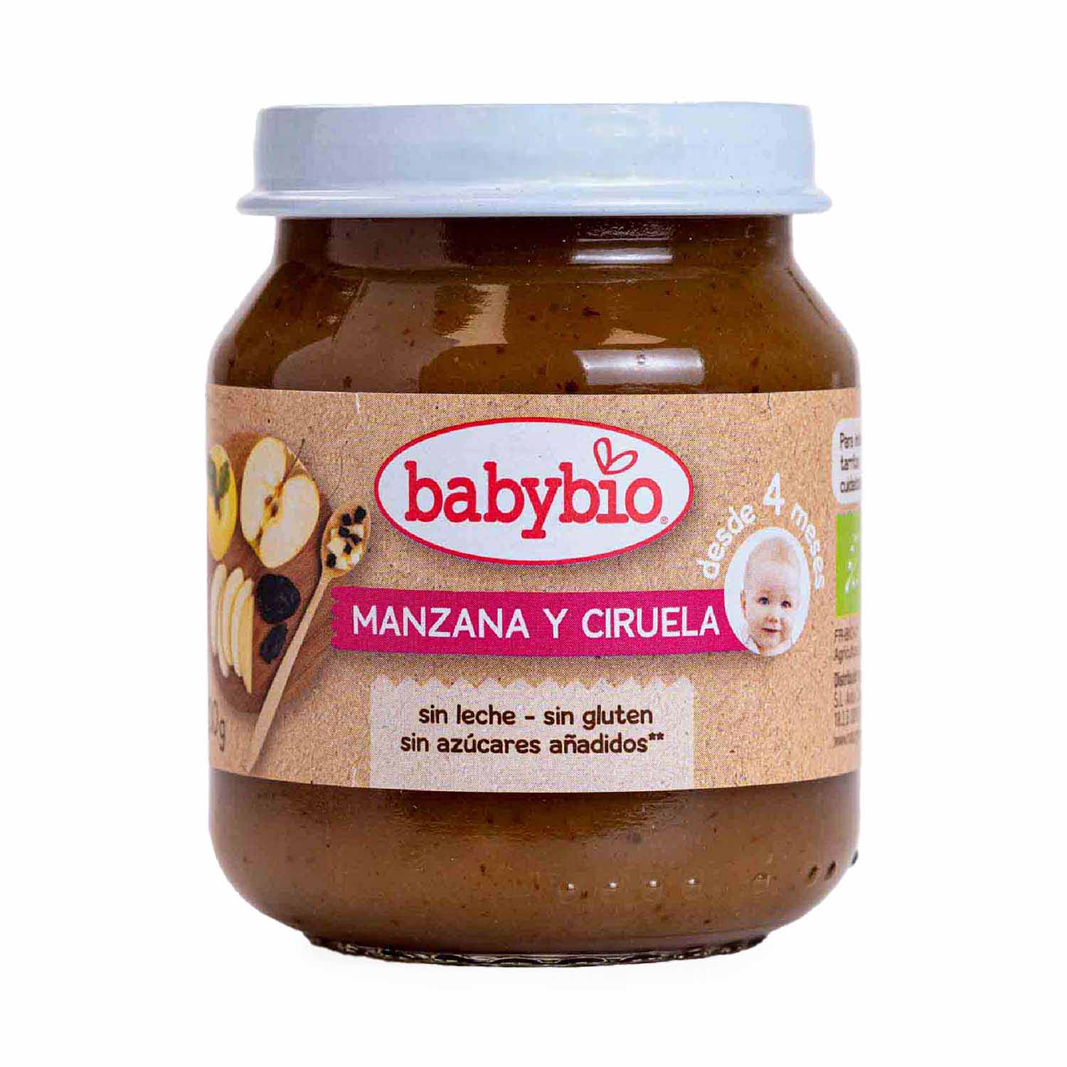 Potito de manzana y ciruela 130g Babybio