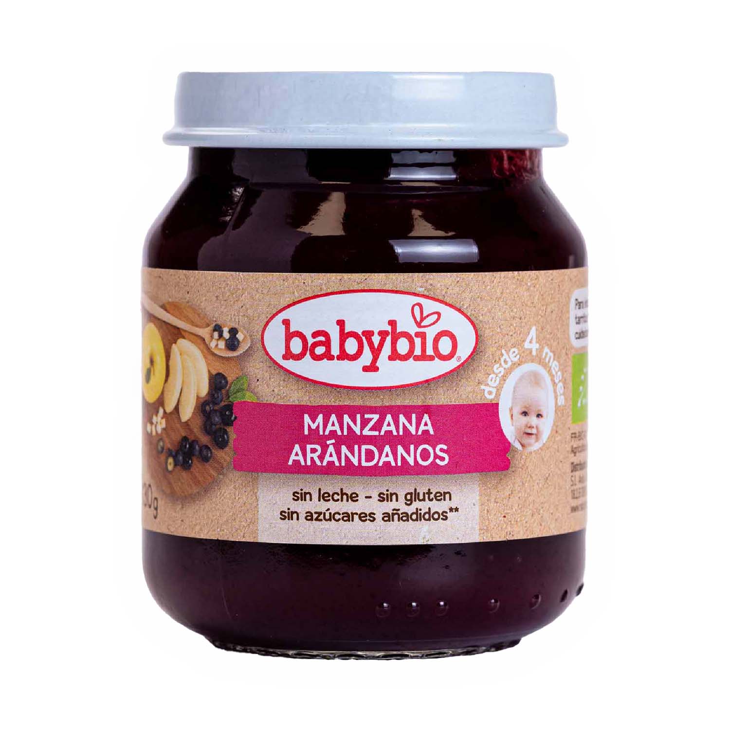 Potito de manzana y arándanos 130g Babybio