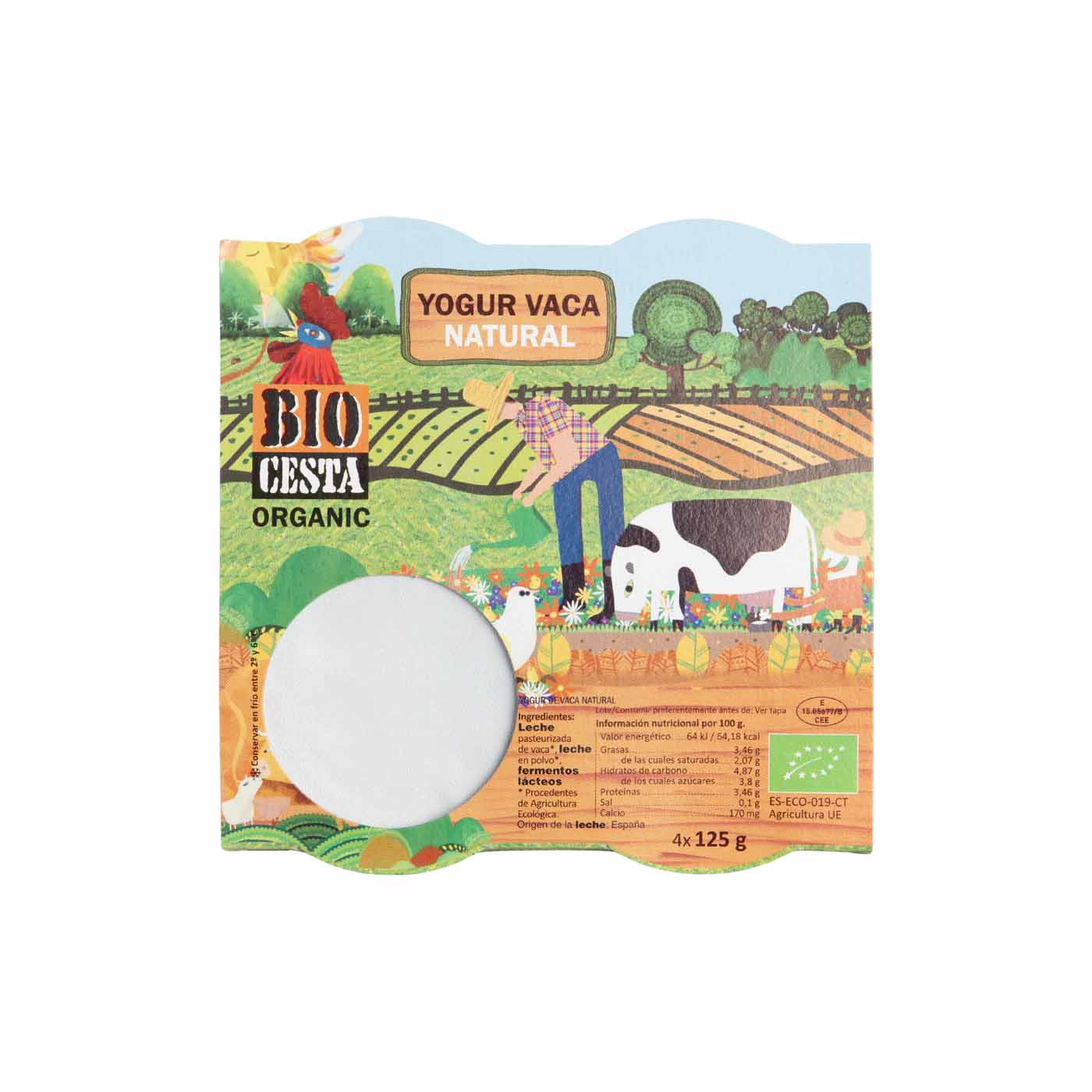 Yogur de Vaca Natural 4uds Bio Cesta