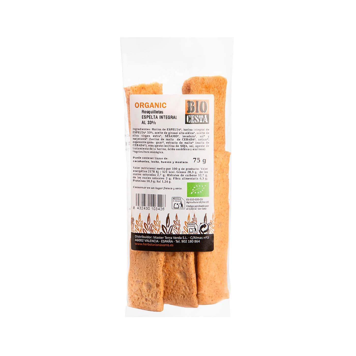 Rosquilletas de espelta integrales 70g Bio Cesta