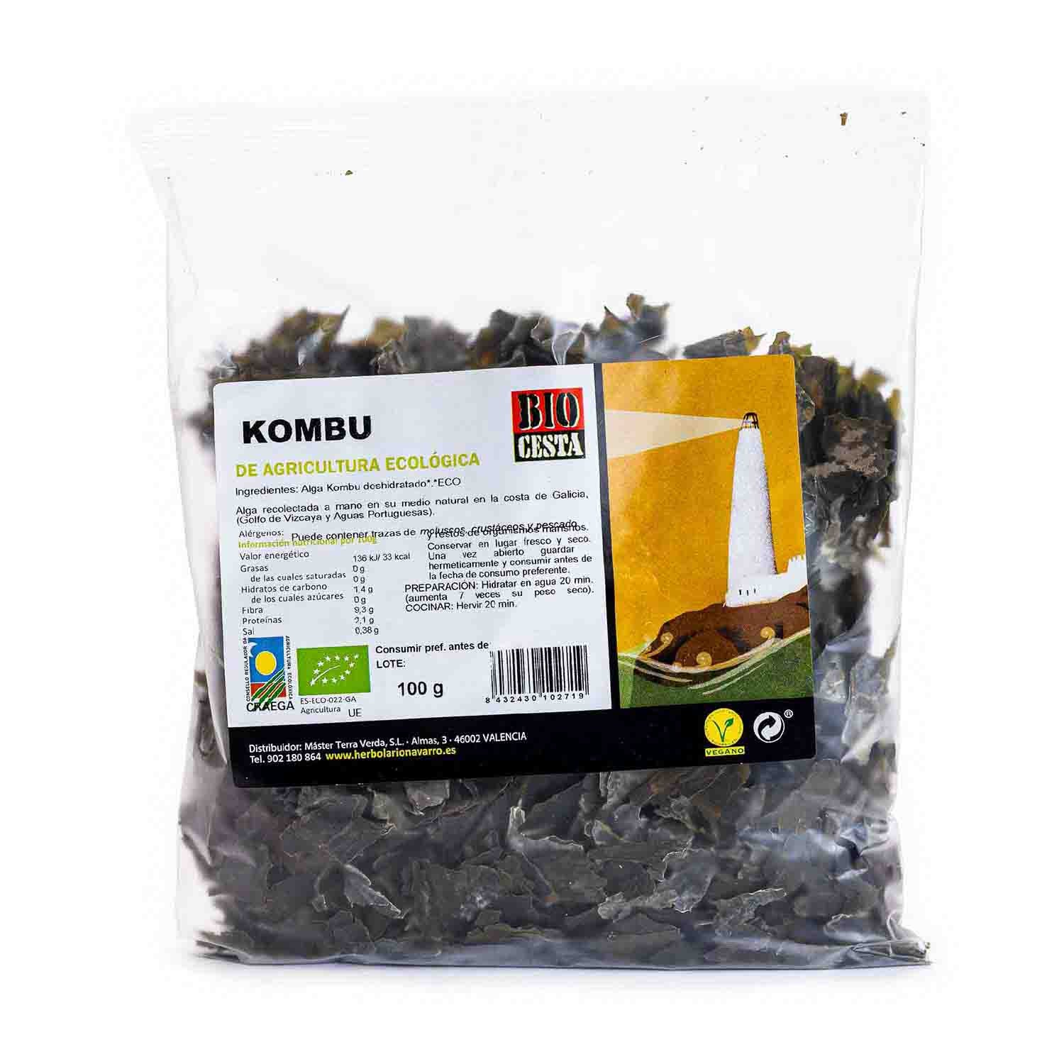 Alga Kombu Eco en trozos 100g Bio Cesta