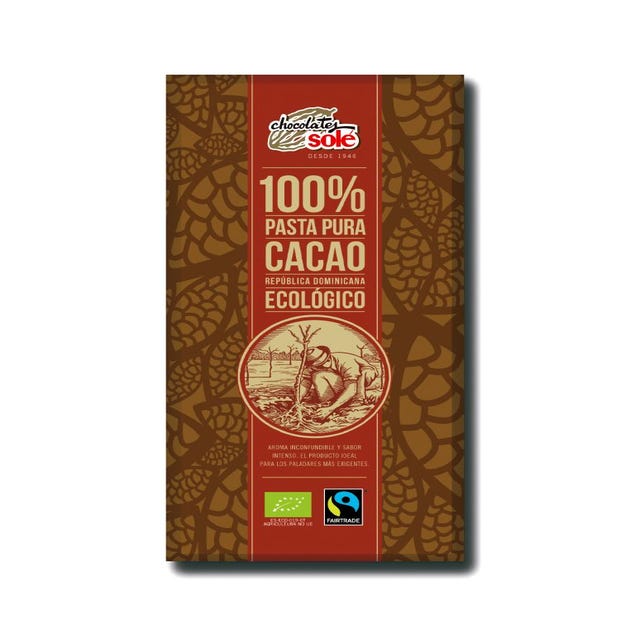 Chocolate Negro 100% Cacao 100g Chocolates Solé