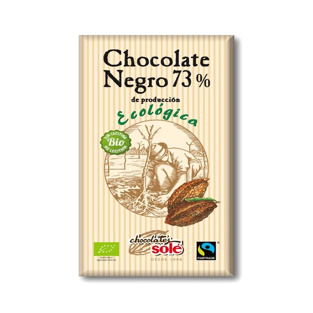 Chocolate Negro 73% Cacao 100g Chocolates Solé