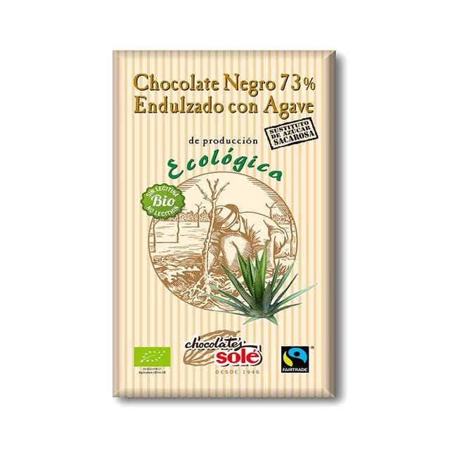 Chocolate Negro Sirope de Agave 100g Solé