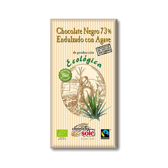 Chocolate Negro Sirope de Agave 100g Solé