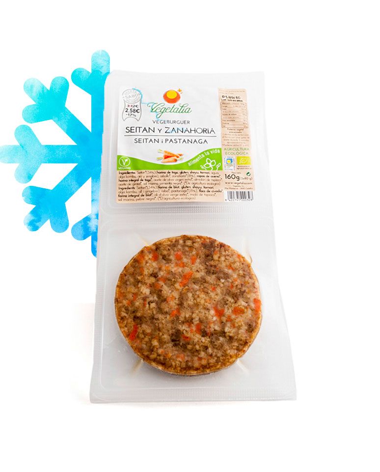 Vegeburguer de Seitán y Zanahoria 160g Vegetalia