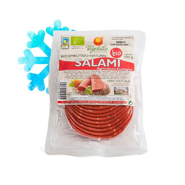 Salami Vegetal En Lonchas 100g Vegetalia