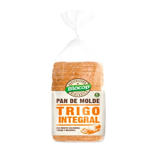 Pan de molde de trigo integral 400g Biocop